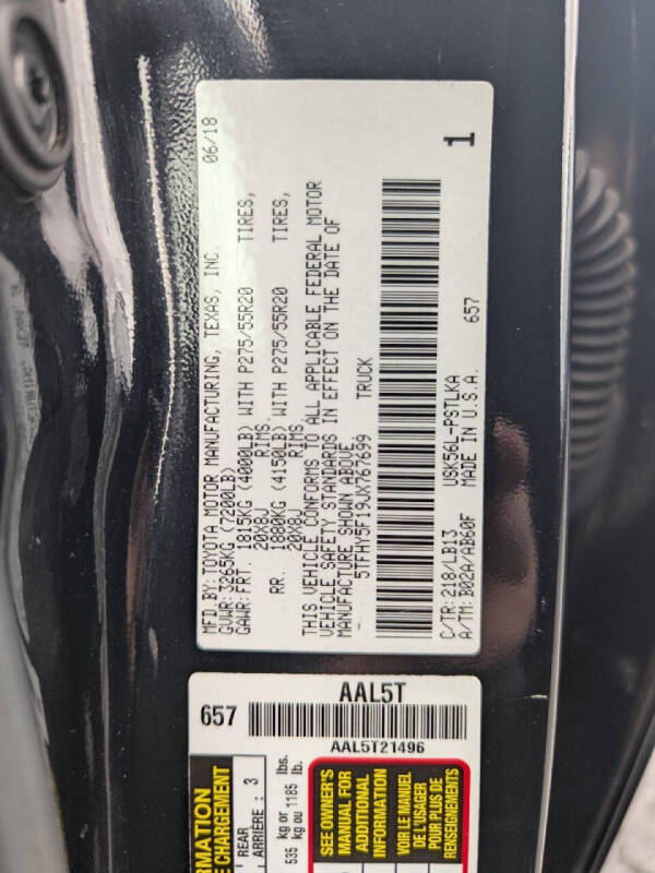 2018 Toyota Tundra Limited