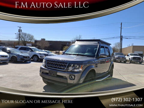 2016 Land Rover LR4 for sale at F.M Auto Sale LLC in Dallas TX