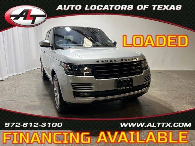 2016 Land Rover Range Rover for sale at AUTO LOCATORS OF TEXAS in Plano TX
