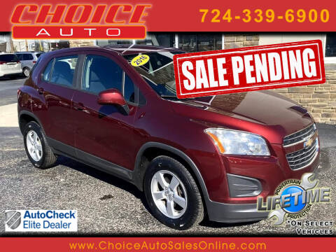2016 Chevrolet Trax for sale at CHOICE AUTO SALES in Murrysville PA