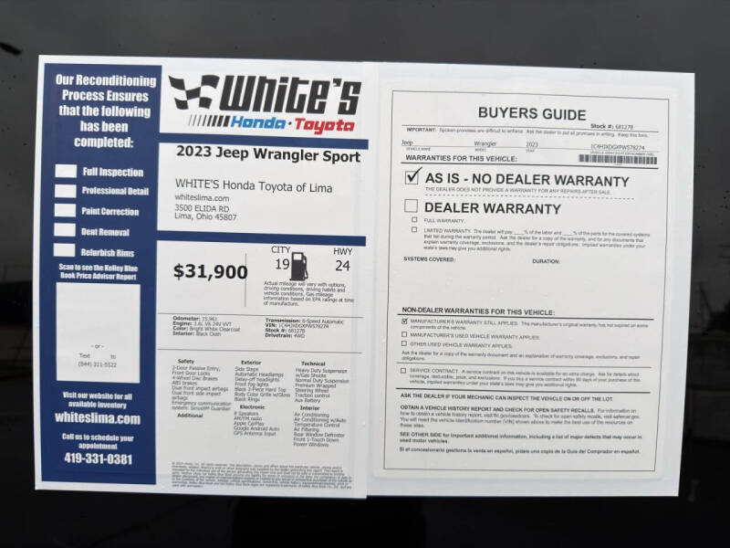 2023 Jeep Wrangler Sport