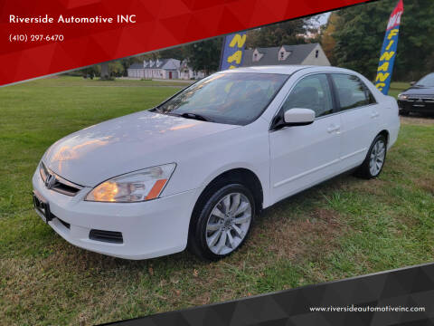 2007 Honda Accord for sale at Riverside Automotive INC in Aberdeen MD