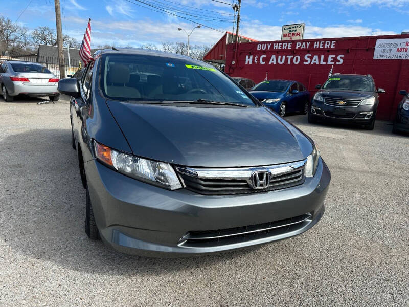 2012 Honda Civic for sale at H&C Auto Sales in Balch Springs TX