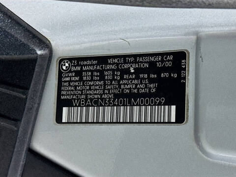 2001 BMW Z3 2.5i