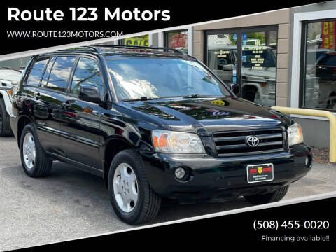 2007 Toyota Highlander for sale at Route 123 Motors in Norton MA