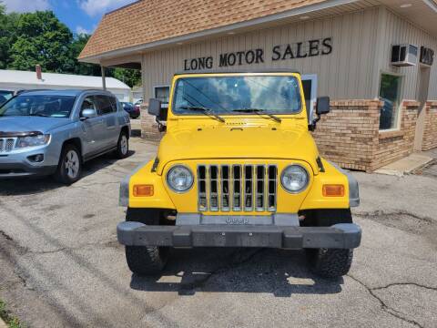 2001 Jeep Wrangler for sale at Long Motor Sales in Tecumseh MI
