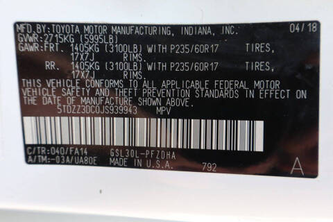 2018 Toyota Sienna L 7-Passenger