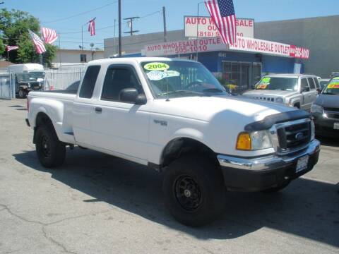2004 Ford Ranger for sale at AUTO WHOLESALE OUTLET in North Hollywood CA