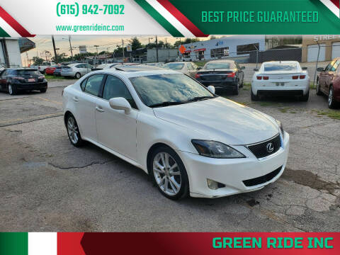 2007 Lexus IS 250 for sale at Green Ride Inc in Nashville TN