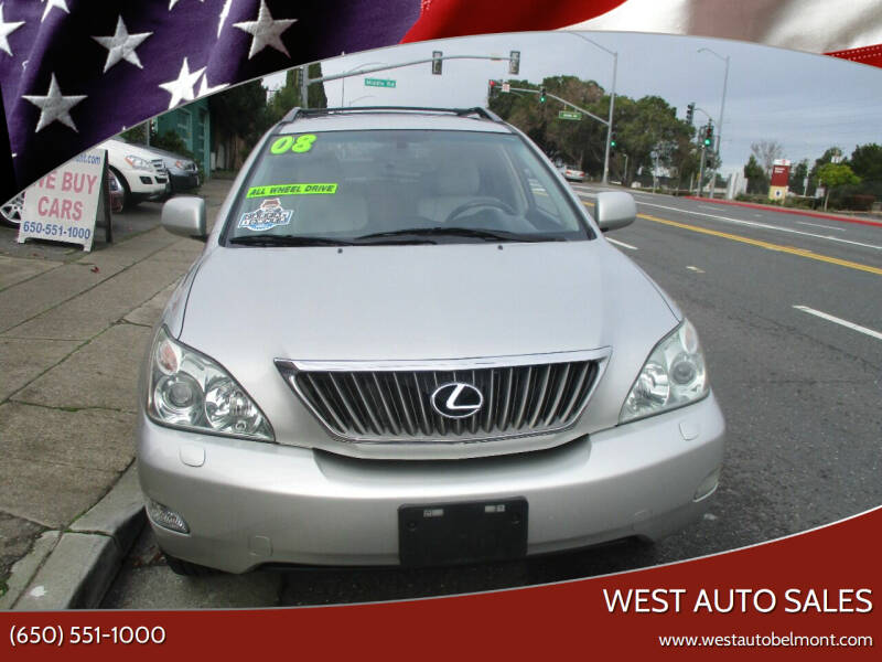 2008 Lexus RX 350 for sale at West Auto Sales in Belmont CA