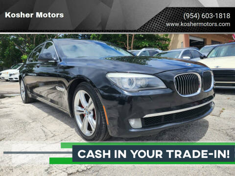 2012 BMW 7 Series for sale at Kosher Motors in Hollywood FL
