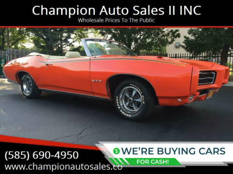 1969 Pontiac GTO for sale at Champion Auto Sales II INC in Rochester NY