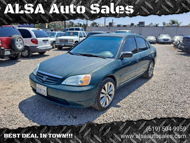 2002 Honda Civic for sale at ALSA Auto Sales in El Cajon CA