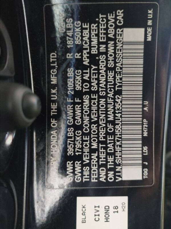 2018 Honda Civic EX