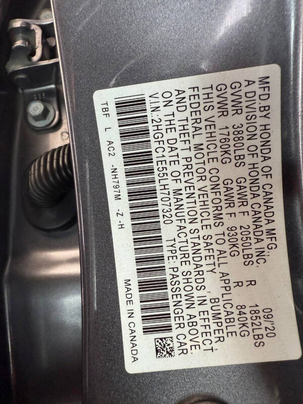 2020 Honda Civic Si w/Summer Tires