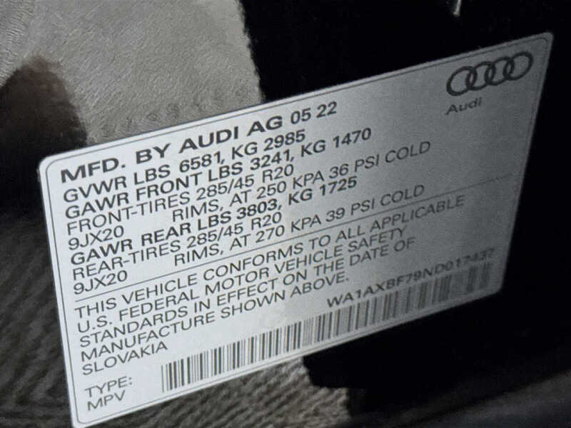 2022 Audi Q7 quattro Premium 55 TFSI