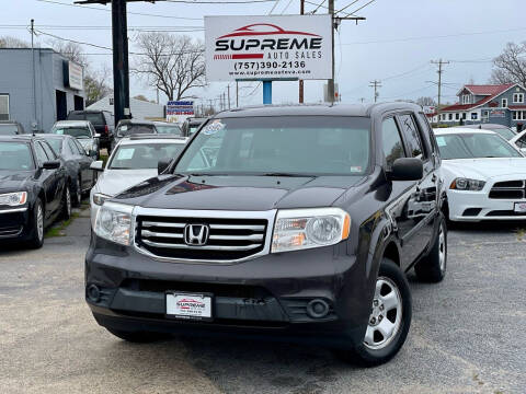 2012 Honda Pilot for sale at Supreme Auto Sales in Chesapeake VA