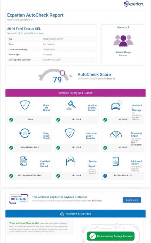 2014 Ford Taurus SEL