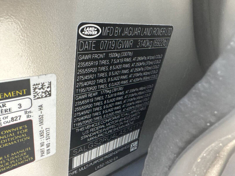 2020 Land Rover Range Rover HSE