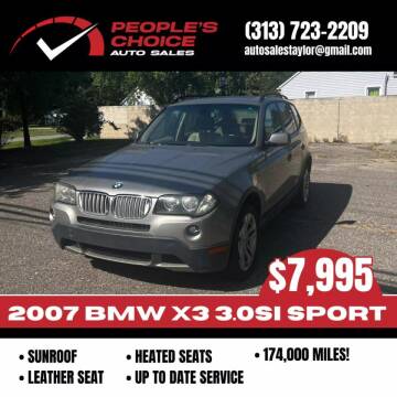 2007 BMW X3 for sale at People's Choice Auto Sales in Taylor MI