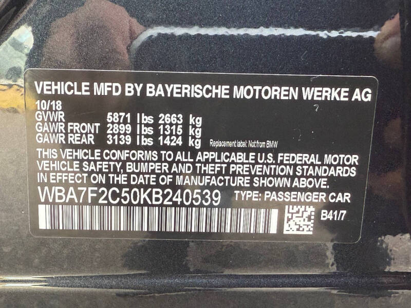 2019 BMW 7 Series 750i xDrive