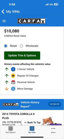2014 Toyota Corolla S Plus