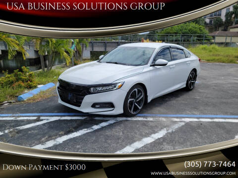 2018 Honda Accord for sale at USA BUSINESS SOLUTIONS GROUP in Davie FL