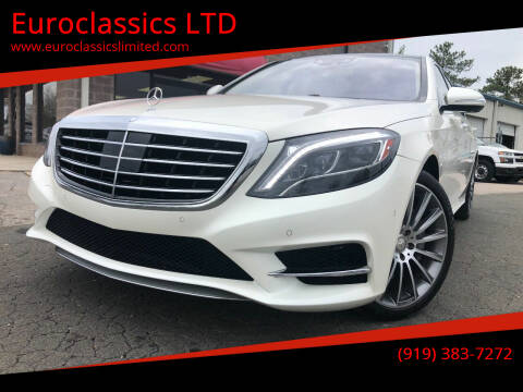 2015 Mercedes-Benz S-Class for sale at Euroclassics LTD in Durham NC