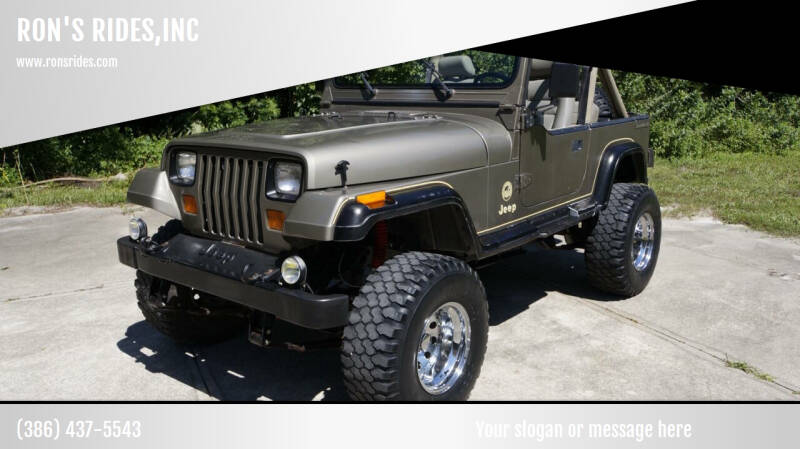 1989 Jeep Wrangler for sale at RON'S RIDES,INC in Bunnell FL