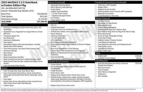 2023 Mazda Mazda3 Hatchback 2.5 S Carbon Edition