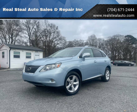 2010 Lexus RX 350 for sale at Real Steal Auto Sales & Repair Inc in Gastonia NC