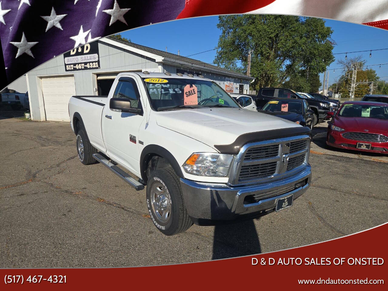 White 2012 Ram 2500 SLT 4x4 SLT 2dr Regular Cab 8 ft. LB Pickup 1