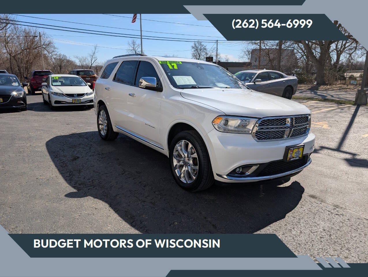 White 2017 Dodge Durango Citadel AWD Citadel 4dr SUV 1