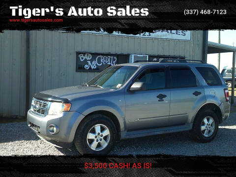 2008 Ford Escape for sale at Tiger's Auto Sales in Mamou LA