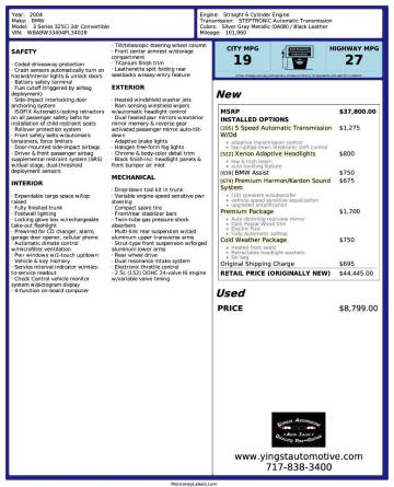 2004 BMW 3 Series 325Ci