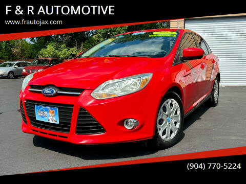 2012 Ford Focus for sale at F & R AUTOMOTIVE in Jacksonville FL
