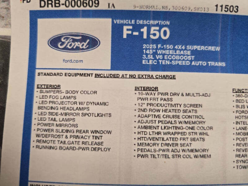 2025 Ford F-150 Platinum