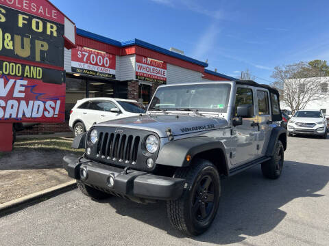 2016 Jeep Wrangler Unlimited for sale at HW Auto Wholesale in Norfolk VA