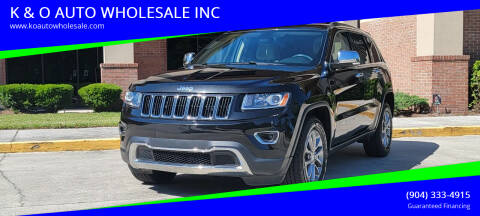 2014 Jeep Grand Cherokee for sale at K & O AUTO WHOLESALE INC in Jacksonville FL