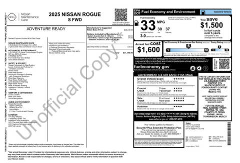 2025 Nissan Rogue S
