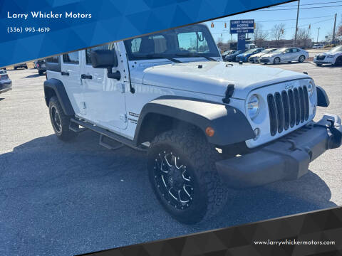 2017 Jeep Wrangler Unlimited for sale at Larry Whicker Motors in Kernersville NC