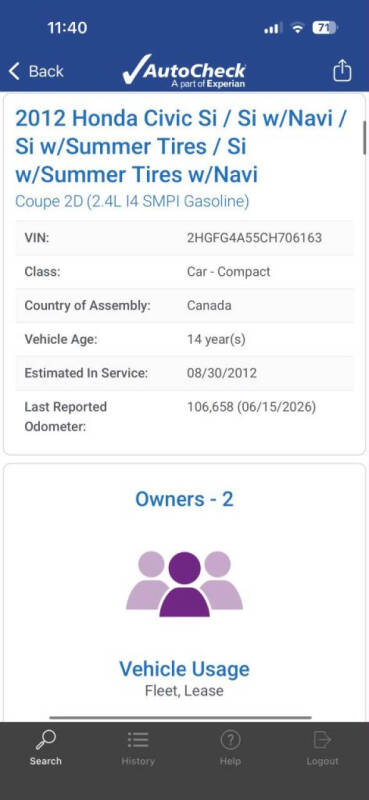 2012 Honda Civic Si