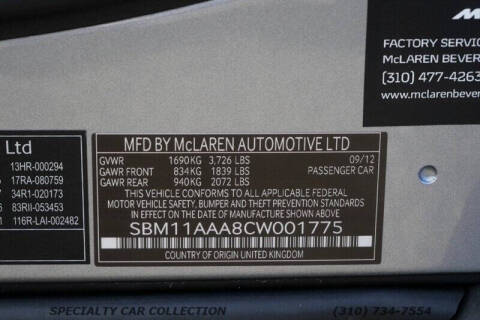2012 McLaren MP4-12C