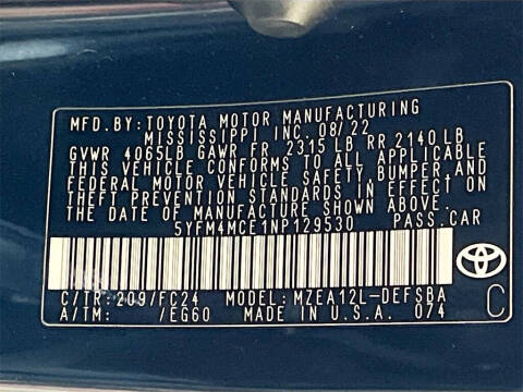 2022 Toyota Corolla SE Apex