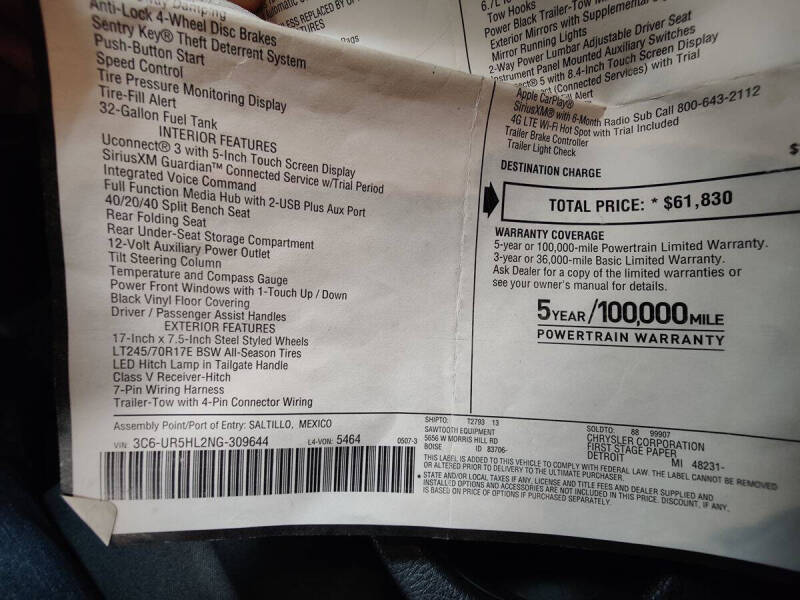 2022 RAM 2500 Tradesman