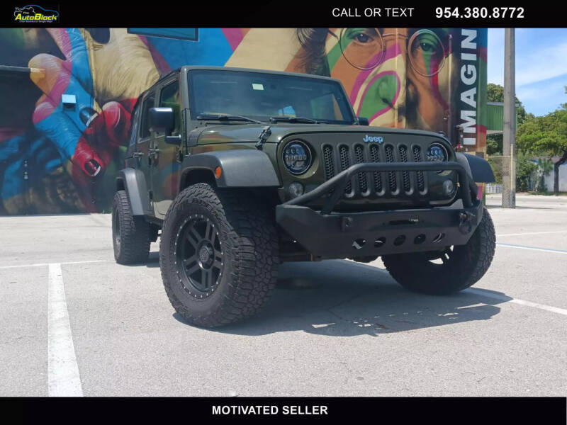 2015 Jeep Wrangler Unlimited for sale at The Autoblock in Fort Lauderdale FL