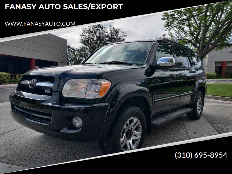 2007 Toyota Sequoia for sale at FANASY AUTO SALES/EXPORT in Yorba Linda CA