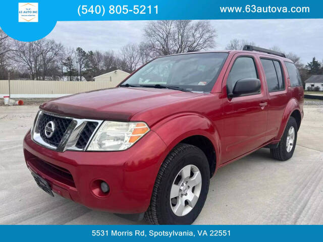 2009 Nissan Pathfinder for sale at 63 Auto Inc in Spotsylvania, VA