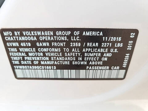 2016 Volkswagen Passat