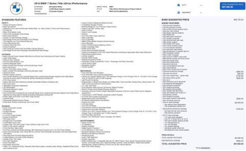 2018 BMW 7 Series 740e xDrive iPerformance